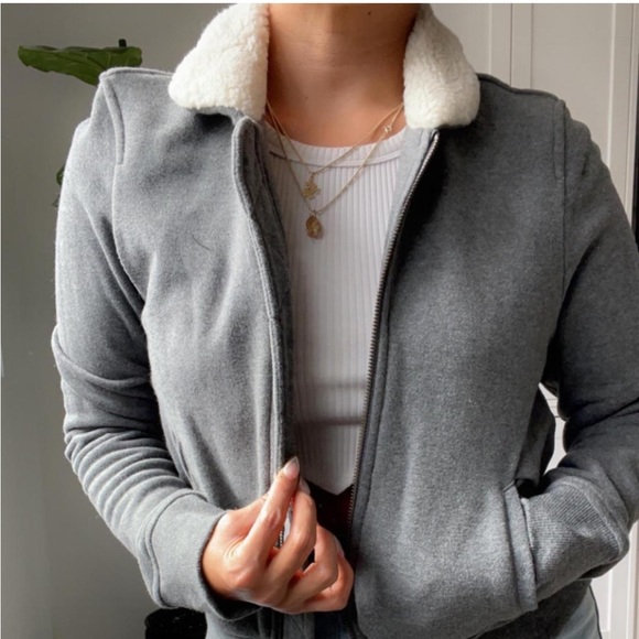 💕JAMES PERSE JERSEY FLEECE JACKET SIZE 2 - Picture 1 of 12